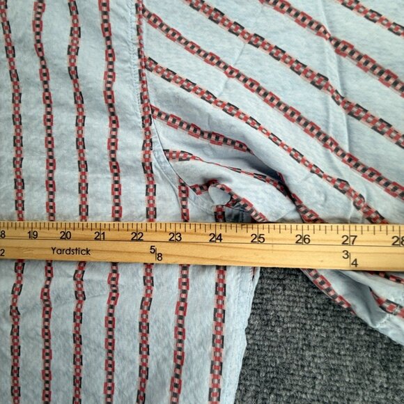 Robert Graham Button Up Shirt Cotton Striped Colorful 2XL Red Blue Woven Spread - Picture 6 of 16